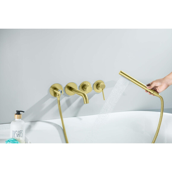 Смеситель для ванны Aquatek Европа AQ1344BG (со скрытой частью) золото шлифованное - фото 7