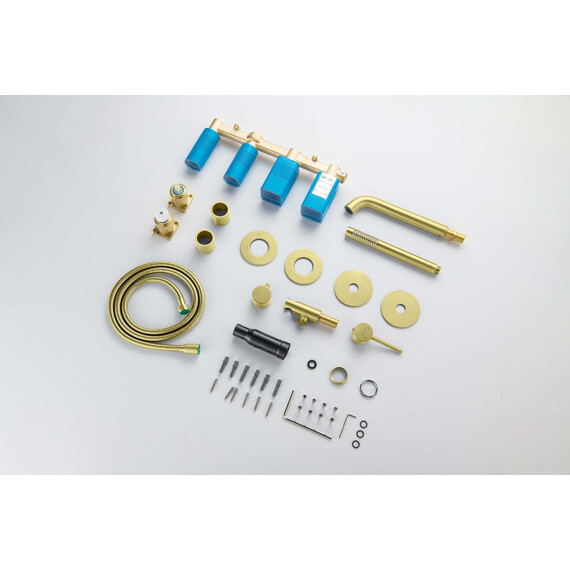 Смеситель для ванны Aquatek Европа AQ1344BG (со скрытой частью) золото шлифованное - фото 8