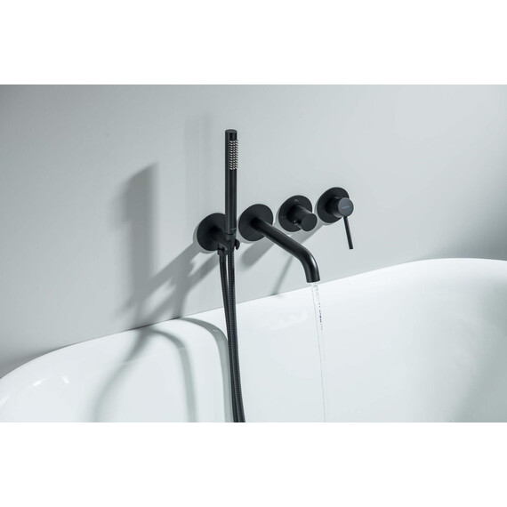 Смеситель для ванны Aquatek Европа AQ1344MB (со скрытой частью) чёрный матовый - фото 4