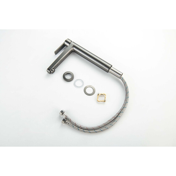 Смеситель для раковины высокий Aquatek Лугано AQ1704BGM, оружейная сталь - фото 9