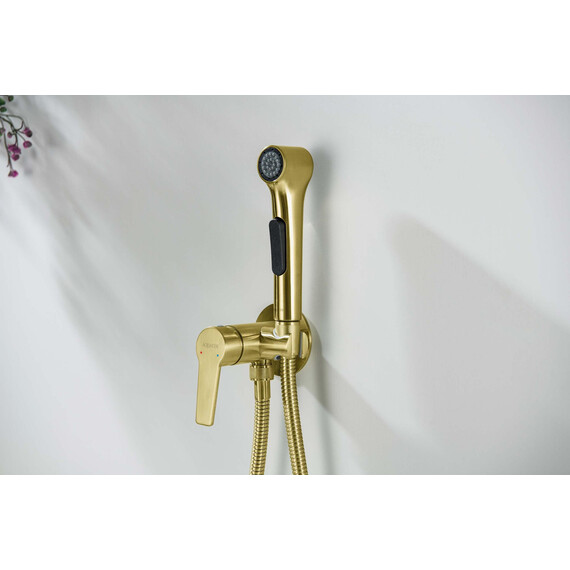 Набор для гигиенического душа Aquatek Лугано AQ1719BG (со скрытой частью) золото шлифованное - фото 6