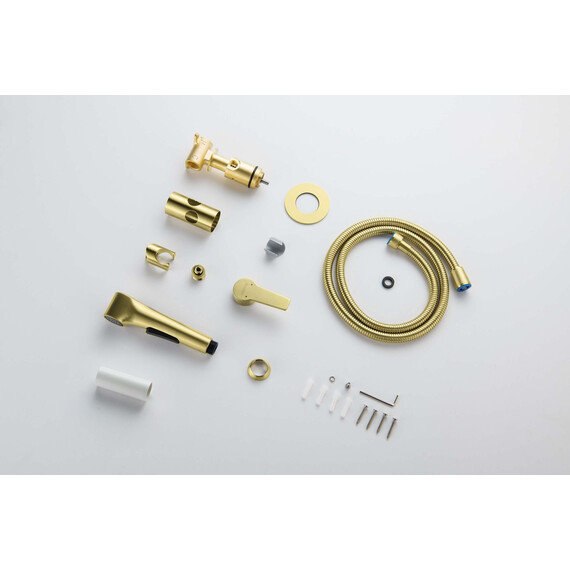 Набор для гигиенического душа Aquatek Лугано AQ1719BG (со скрытой частью) золото шлифованное - фото 8