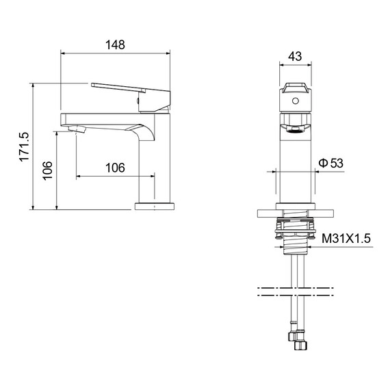 Набор смесителей 3 в 1 для ванны с коротким изливом Aquatek Лугано AQ1730CR - фото 10