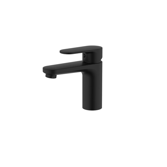 Набор смесителей 3 в 1 для ванны с коротким изливом Aquatek Ника AQ1830MB, чёрный матовый - фото 2