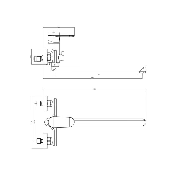 Смеситель для ванны Aquatek Ника AQ1833CR - фото 7