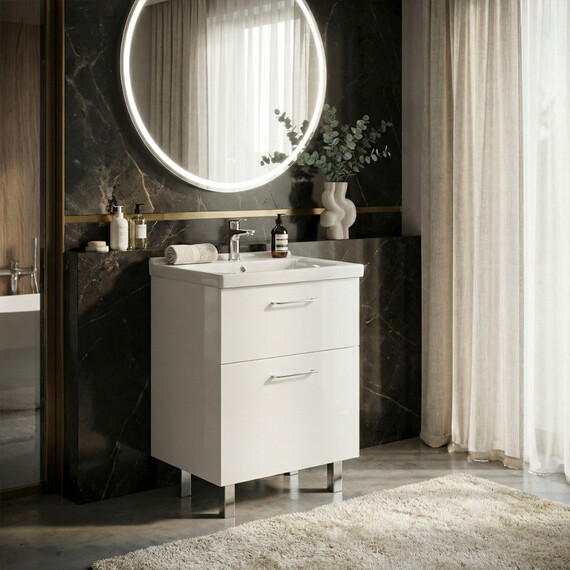 Тумба напольная с раковиной Azario Ника 60Н см CS00106459 - фото 8