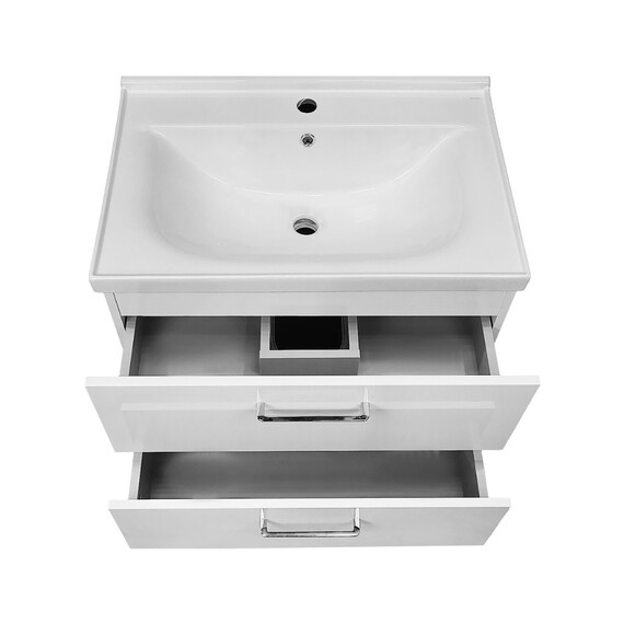 Тумба подвесная с раковиной Azario Ника 70 см CS00106460, белый глянцевый - фото 12