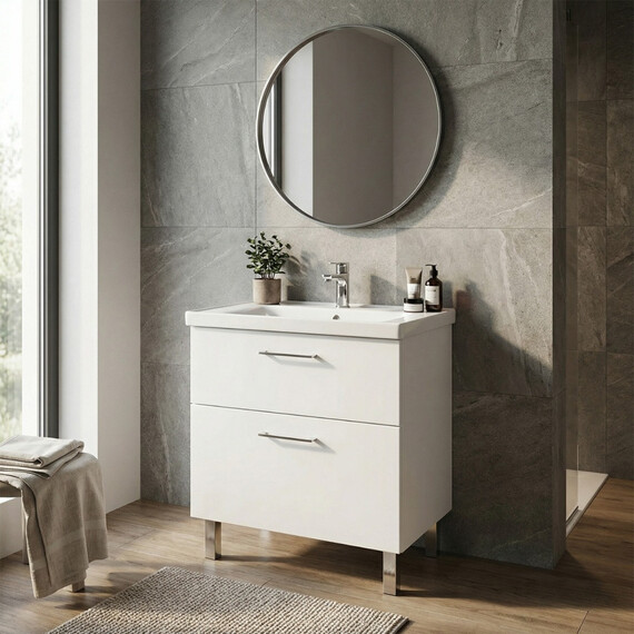 Тумба напольная с раковиной Azario Ника 70Н см CS00106461 - фото 12