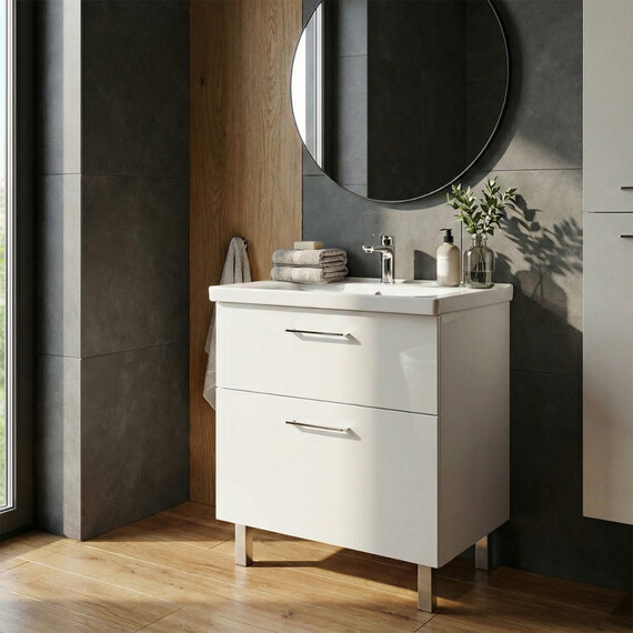 Тумба напольная с раковиной Azario Ника 70Н см CS00106461 - фото 11