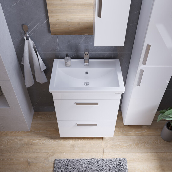 Тумба напольная с раковиной Grossman Нео 60 см 106028, белый - фото 3