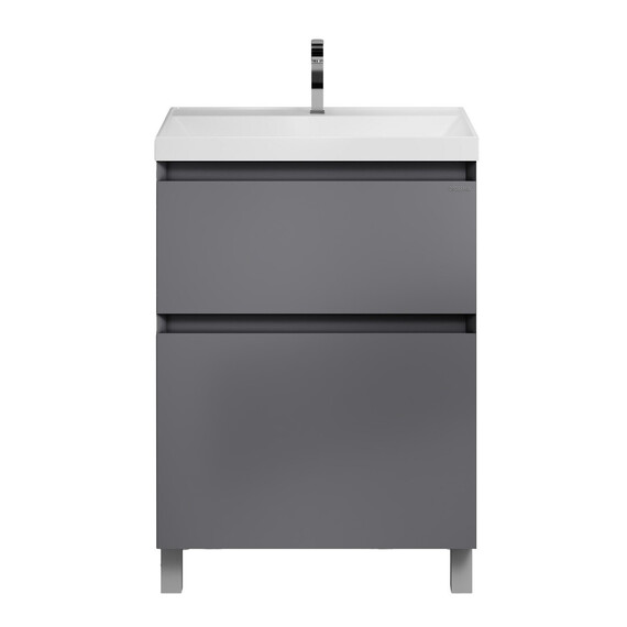 Тумба напольная с раковиной Grossman Меркадо 60 см 106071, графит матовая - фото 4