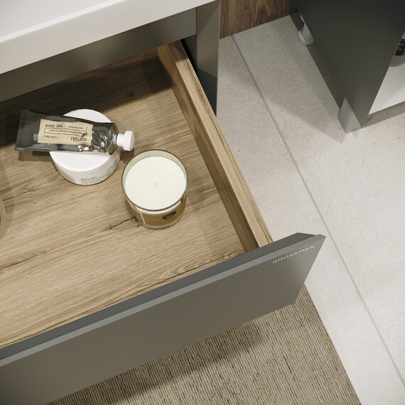 Тумба напольная с раковиной Grossman Меркадо 60 см 106071, графит матовая - фото 6