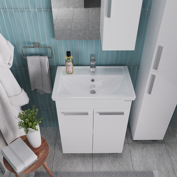 Тумба напольная с раковиной Grossman Нео 70 см 107013, белый - фото 4