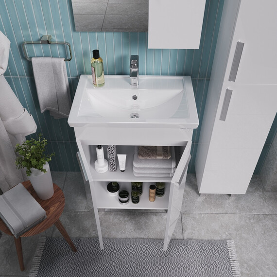 Тумба напольная с раковиной Grossman Нео 70 см 107013, белый - фото 5