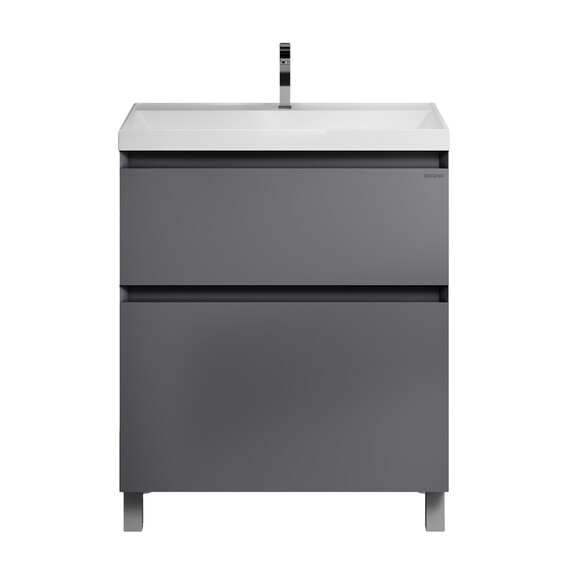 Тумба напольная с раковиной Grossman Меркадо 70 см 107073, графит матовая - фото 4