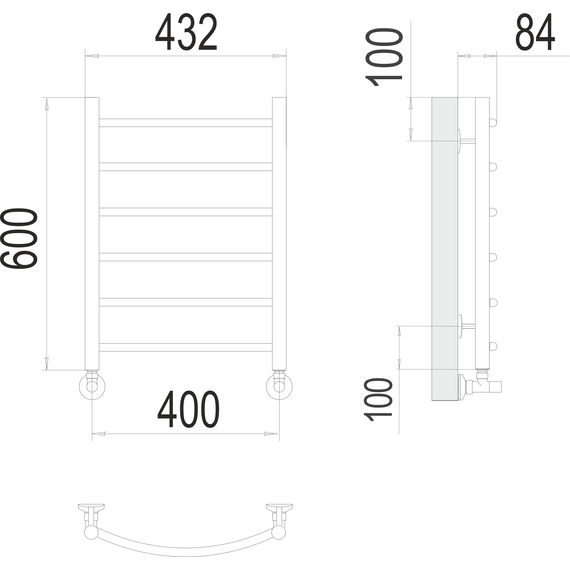 Полотенцесушитель водяной Terminus Классик П6 400x600 мм 4670078530202 - фото 3