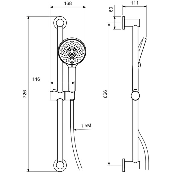 Смеситель для душа Aquatek Лугано AQ1732CR с душевым гарнитуром - фото 8