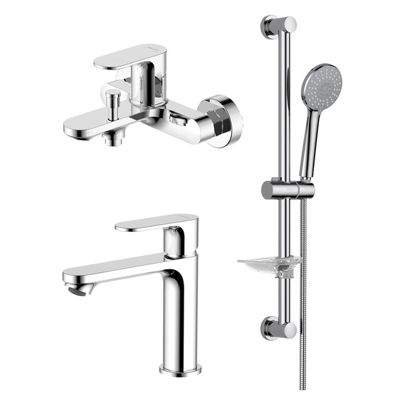 Набор смесителей 3 в 1 для душа Aquatek Альфа AQ1930CR - фото 