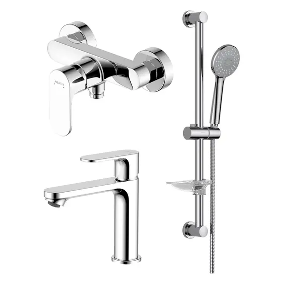 Набор смесителей 3 в 1 для душа Aquatek Альфа AQ1931CR - фото 