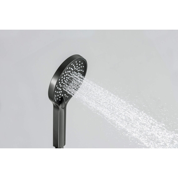 Ручной душ Aquatek Лугано AQ2201BGM, оружейная сталь - фото 6