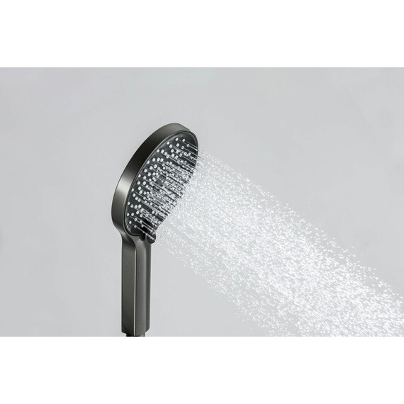 Ручной душ Aquatek Лугано AQ2201BGM, оружейная сталь - фото 7