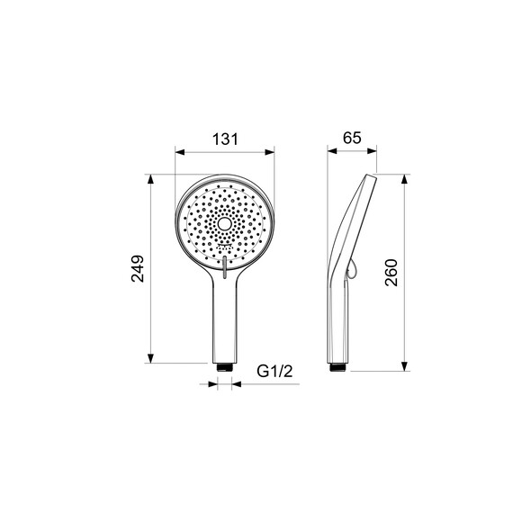 Ручной душ Aquatek Лугано AQ2201BG, золото шлифованное - фото 9