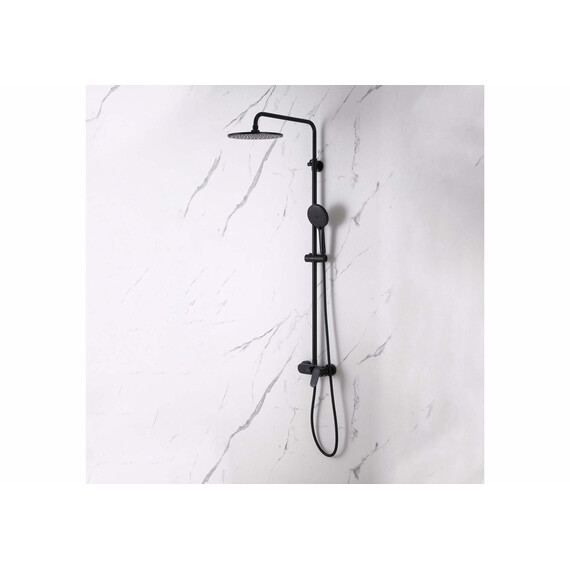 Душевая стойка Aquatek Ника AQ2860MB, чёрный матовый - фото 4