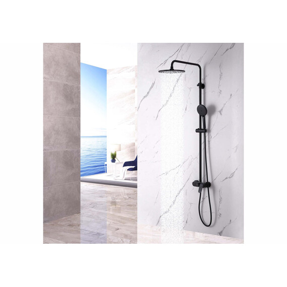 Душевая стойка Aquatek Ника AQ2860MB, чёрный матовый - фото 6