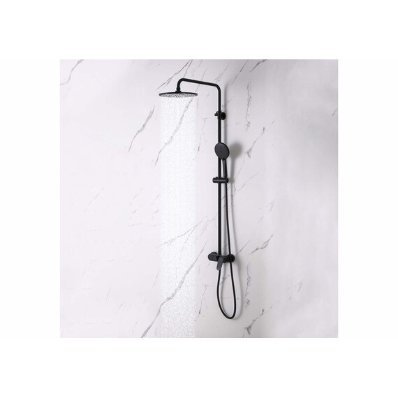 Душевая стойка Aquatek Ника AQ2860MB, чёрный матовый - фото 5