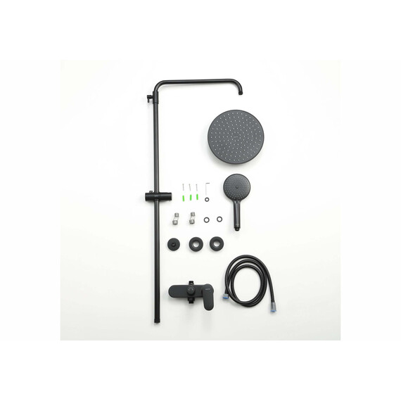 Душевая стойка Aquatek Ника AQ2860MB, чёрный матовый - фото 9