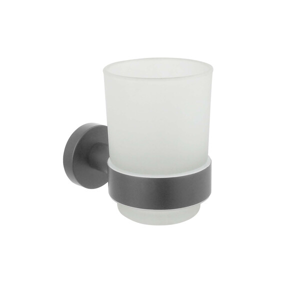 Стакан для зубных щеток Aquatek Вега AQ4004BGM, цвет оружейная сталь - фото 