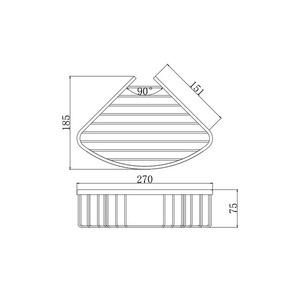 Полка угловая Aquatek Вега AQ4006BGM, цвет оружейная сталь - фото 2
