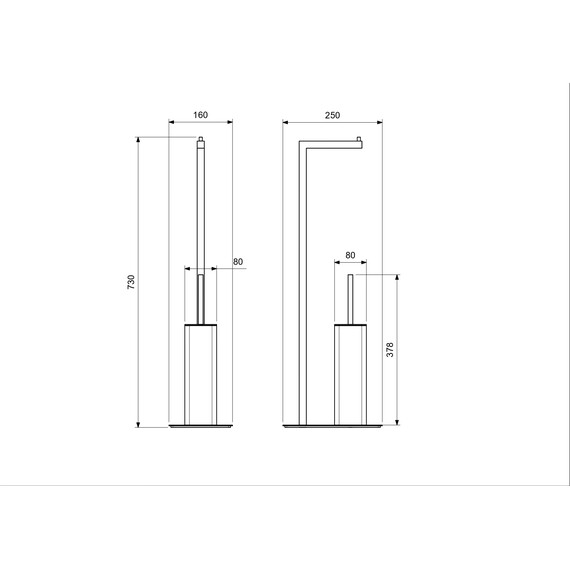 Стойка с держателем и ёршиком Aquatek Либра AQ4331CR - фото 7