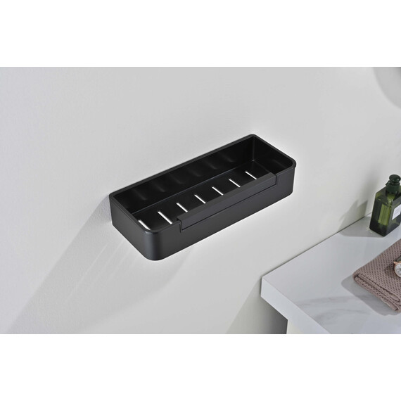 Полка Aquatek AQ4966MB со стеклоочистителем, цвет чёрный матовый - фото 4