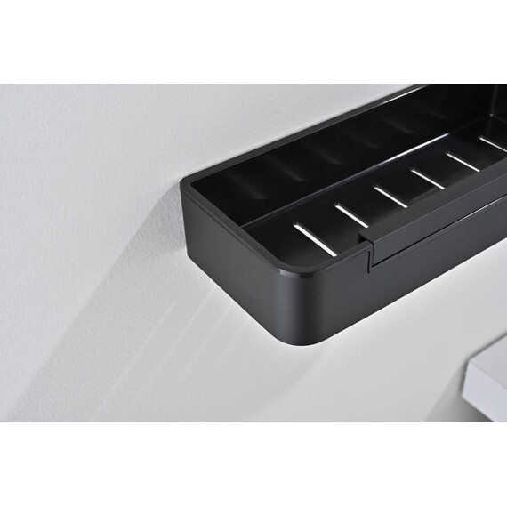 Полка Aquatek AQ4966MB со стеклоочистителем, цвет чёрный матовый - фото 5