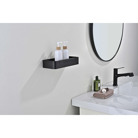 Полка Aquatek AQ4966MB со стеклоочистителем, цвет чёрный матовый - фото 8