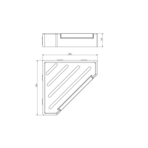 Полка угловая со стеклоочистителем Aquatek AQ4976CR - фото 4