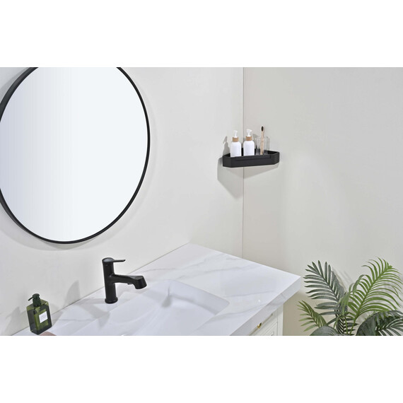 Полка угловая со стеклоочистителем Aquatek AQ4976MB, цвет чёрный матовый - фото 12