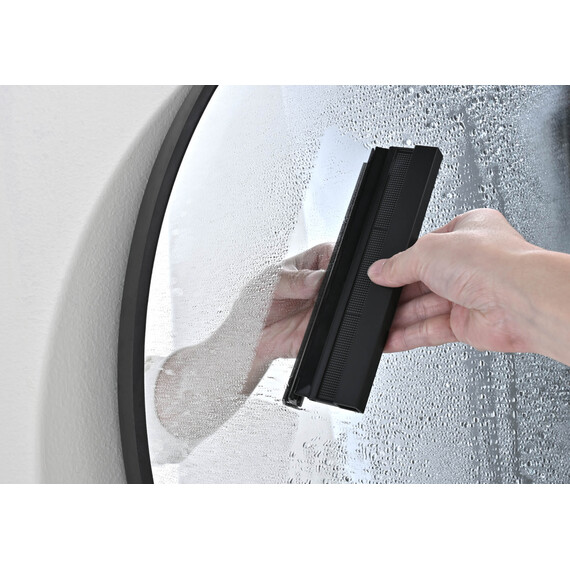 Полка угловая со стеклоочистителем Aquatek AQ4976MB, цвет чёрный матовый - фото 9