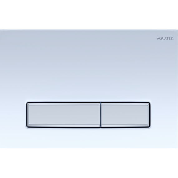 Кнопка смыва Aquatek Slim KDI-0000030, белый глянец - фото 