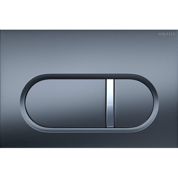 Кнопка смыва Aquatek KDI-0000050, оружейная сталь матовая - фото 