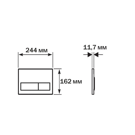 Кнопка смыва Aquatek KDI-0000064, чёрный матовый - фото 3