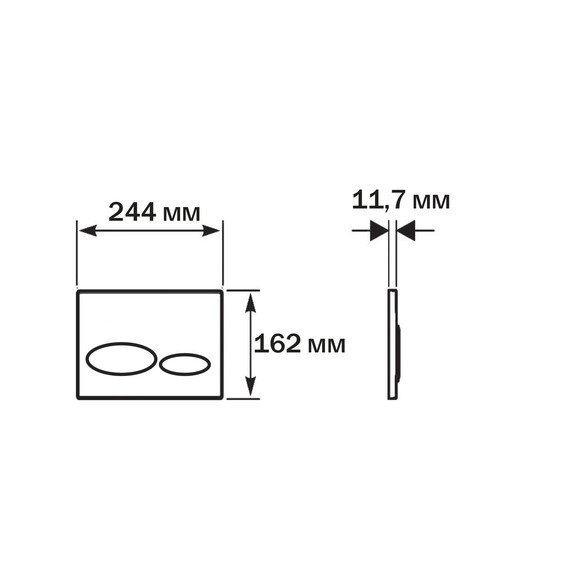 Кнопка смыва Aquatek KDI-0000074, чёрный матовый - фото 3