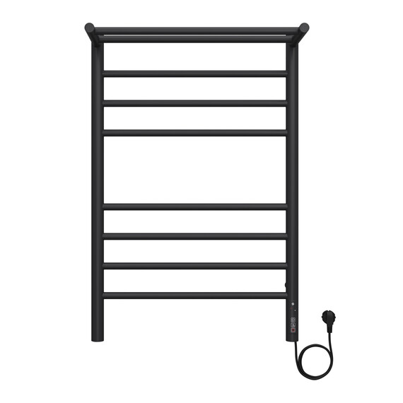 Полотенцесушитель электрический Terminus Аврора с полкой П8 500x800 мм 4670078556974, чёрный матовый - фото 2