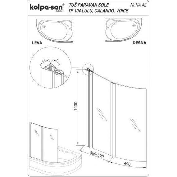 Шторка для ванны Kolpa-San Sole TP 104 см, хром/прозрачное - фото, картинка 2 Шторка для ванны Kolpa-San Sole TP 104 см, хром/прозрачное - фото 2