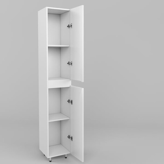 Пенал напольный Mirsant Next 35 см (универсальный) белый - фото 2