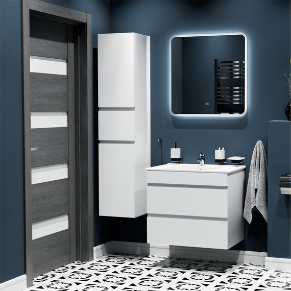 Пенал подвесной Mirsant Next 35 см (универсальный) белый - фото 4