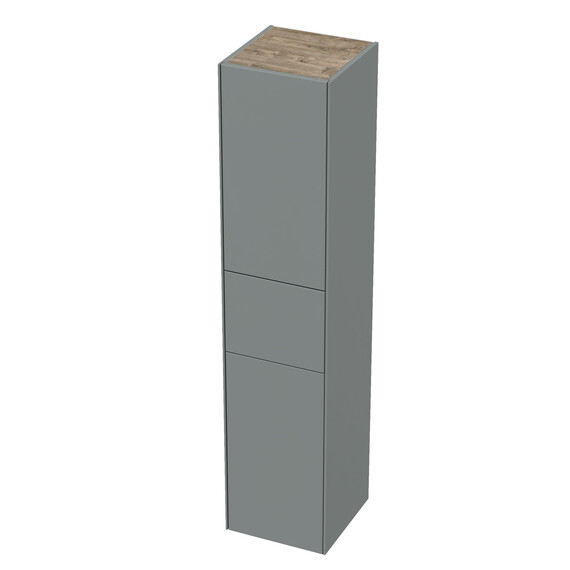 Пенал подвесной Mirsant Ultra 35 см (универсальный) серый матовый - фото 