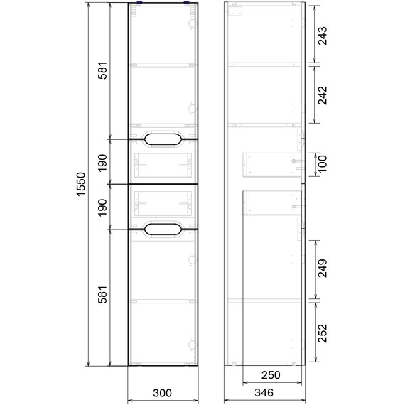 Пенал подвесной Mirsant Soho 30 см (универсальный) белый - фото 3