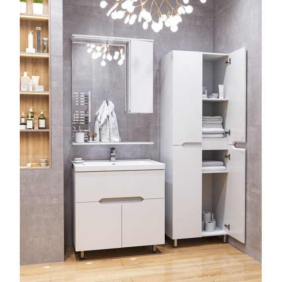 Пенал напольный Mirsant Soho 60 см, белый - фото 5